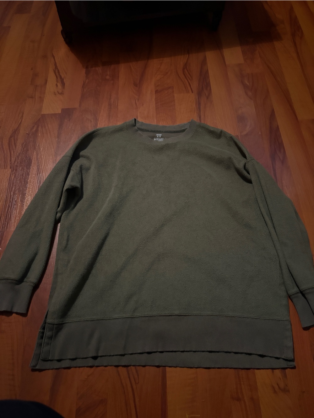 aerie Olive Green Women's Lightweight Crewneck Sweatshirt
